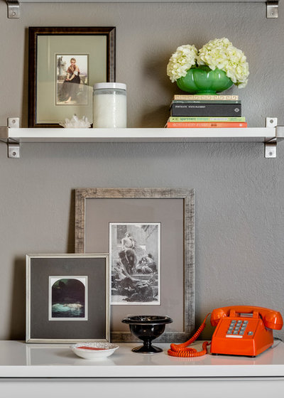 Eclectic Home Office & Library by Melinda Mandell